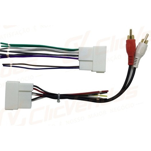 Chicote Plug Para Som Automotivo C/ Rca Hyundai Hb20 Ix35