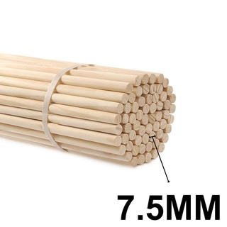 10 Vareta 7,5mm Poleiro Palito Bastão de Madeira Pinus