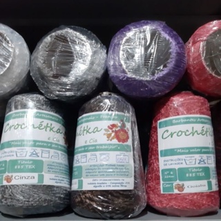 Barbante franja, pelinho, felpudinho, tipo decore com 300 gramas. em Oferta na Shopee