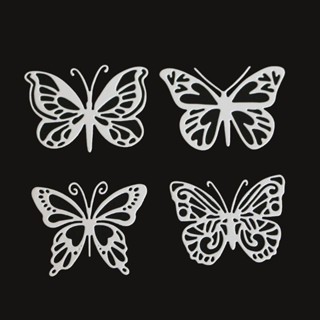 4 Borboleta Corte Metal Morre Estêncil Álbum Scrapbooking Cartão Selo Embossing Artesanato em Oferta na Shopee