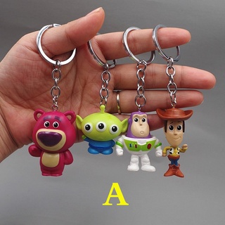4 Pçs / Set Criativo Toy Story Chaveiro Woody Buzz Lightyear Figura De Ação Chaveiro Crianças Boneca Brinquedos De Presente