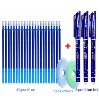 25 unidades / conjunto Canetas apagáveis Kawaii Caneta de gel Canetas de gel fofas papel de carta escolar de escrita para Notebook scholl fornece canetas canetas fofas