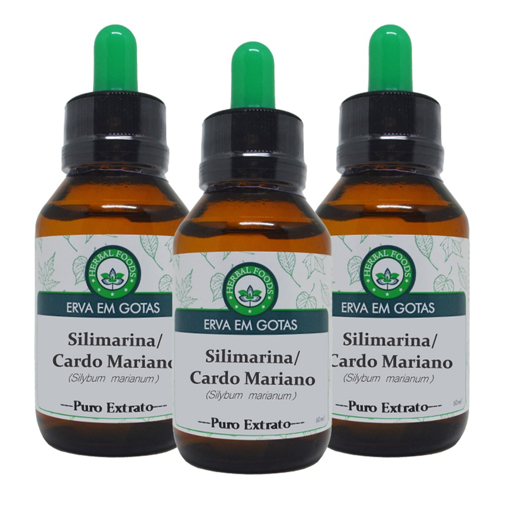 3 Extratos de Cardo Mariano (Silimarina) 60ml - (Tintura mãe) em Oferta na Shopee
