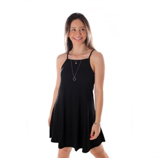 Vestido Básico De Alça Solto Soltinho em Oferta na Shopee