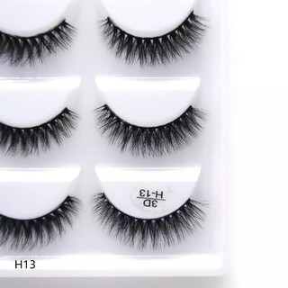 Cílios Postiços Mink 5 Pares Modelo H11H12 H14 H10 E02 H08 H13 H16 E06 E08  Make Maquiagem.