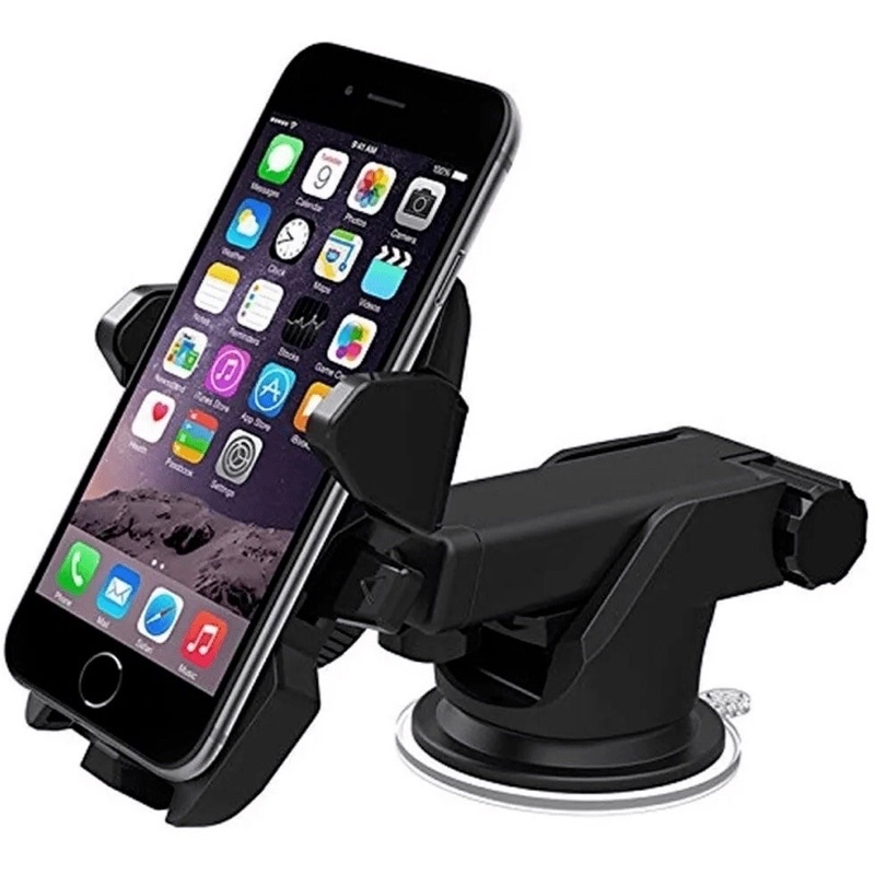 Suporte Celular GPS Carro Resistente Firme Haste Ajuste Prolongável Rotação 360 Base