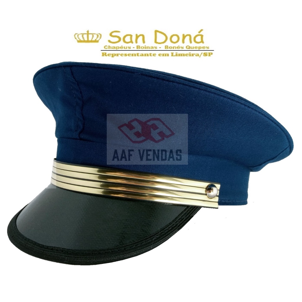 Quepe Motorista Chofer Azul Original San Dona tamanho 54 a 61 Cod: 024
