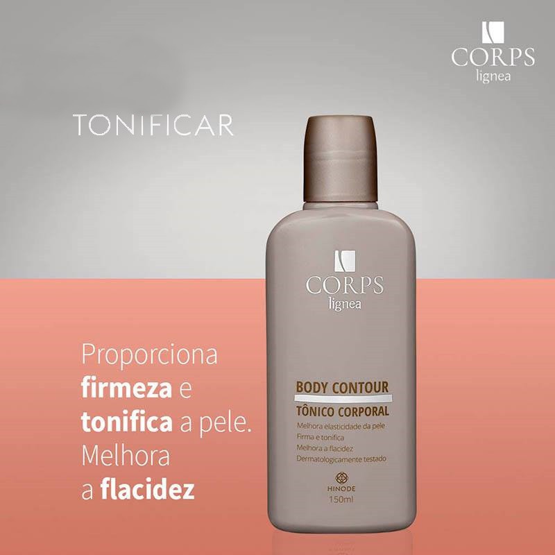 Tônico Corporal Tonificar a musculatura Corporal e Reduzir Medidas Abdominais Corps Lignea 150ml Hinode