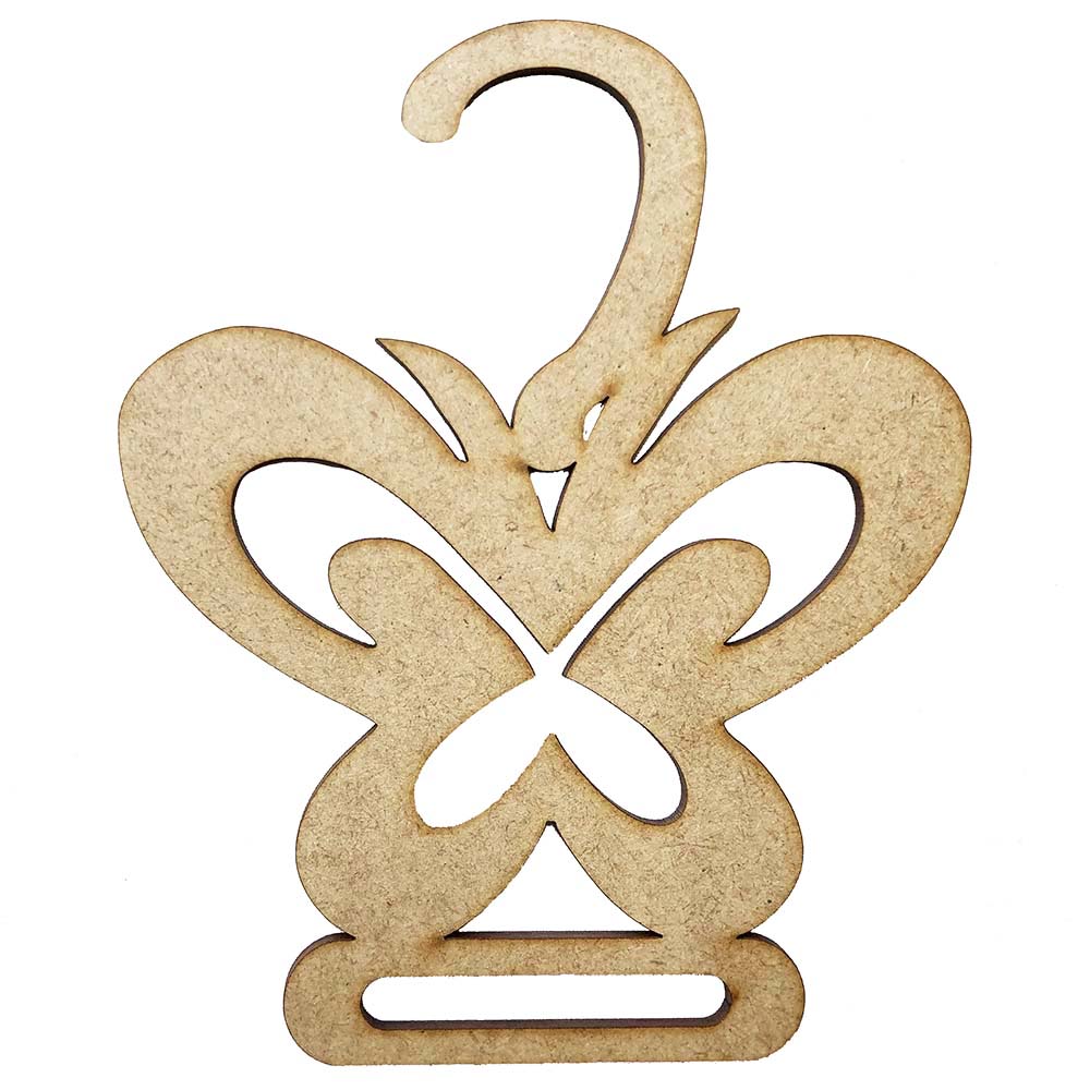 kit 5 mini Cabide mdf borboleta para lacinho fita laço