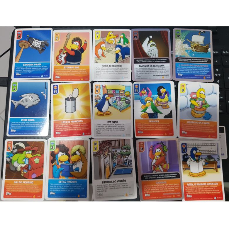 Lote 30 Cartas Da Coleção Club Penguin - Desafio Ninja - Sem Repetição |  Shopee Brasil