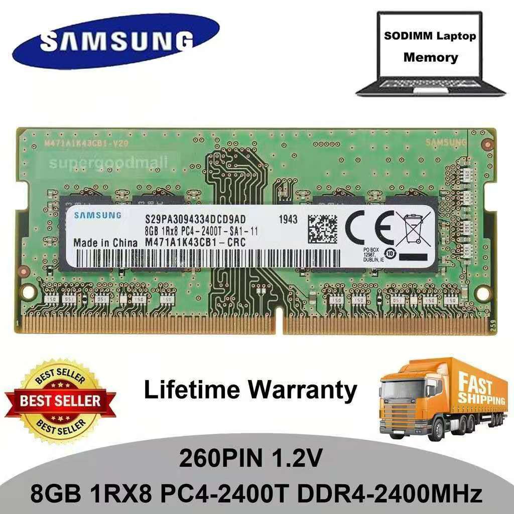 Samsung 8GB 1Rx8 PC4-2400T DDR4-2400Mhz 260Pin 1.2V Somblinm Laptop RAM ...