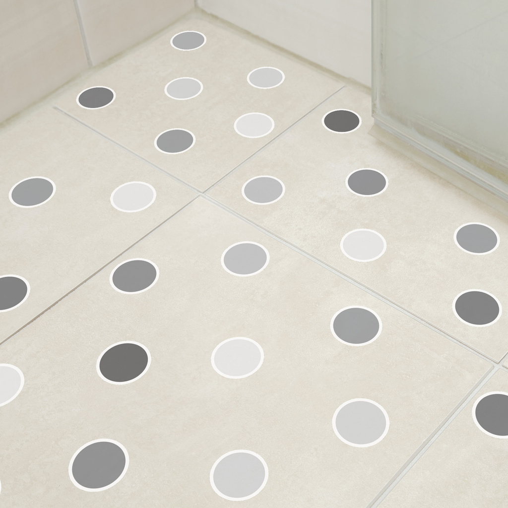 Adesivo Piso Banheiro Antiderrapante Bolinhas Cores Variadas 14un