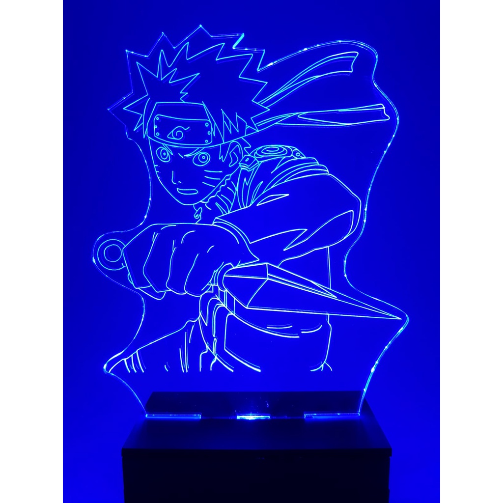 Luminária Abajur led Naruto personalizado sem fio