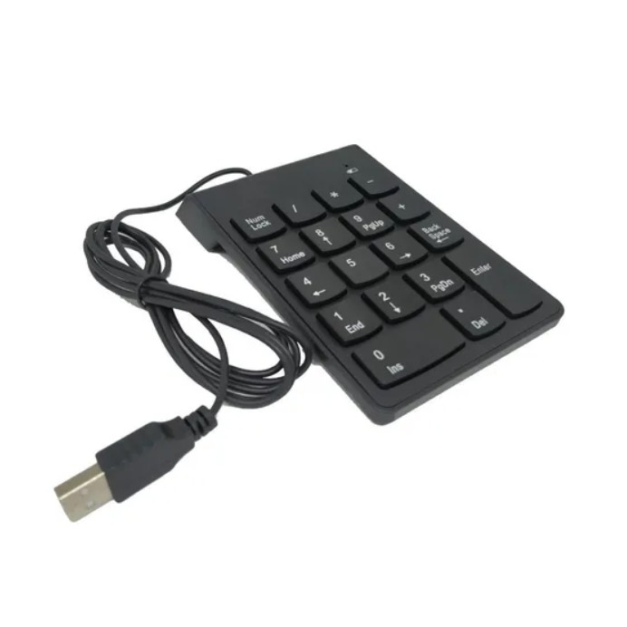 Mini Teclado Numérico Usb Com Fio 18 Teclas