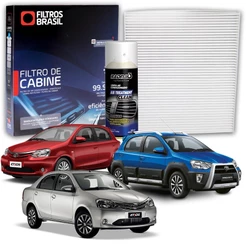 Filtro de Cabine para Ar Condicionado Etios + Higienizador Limpa Ar Tipo Granada