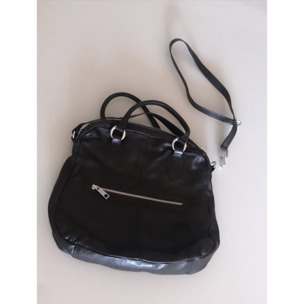 Bolsa couro legítimo original luz da lua alongada tipo carteiro preta com prateado