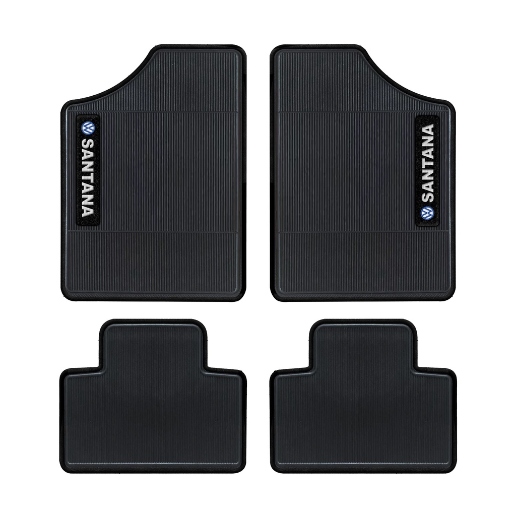 Kit 4 Tapetes De Carro Santana Sedan e Quantum 1983 Ao 2006 Bordado Em Couro Grosso Personalizado