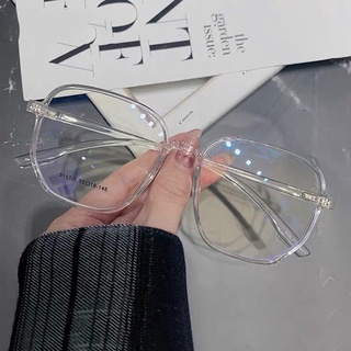 [Disponível Em Estoque] Óculos De Moldura Poligonal Transparentes Anti-Azul Para Mulheres