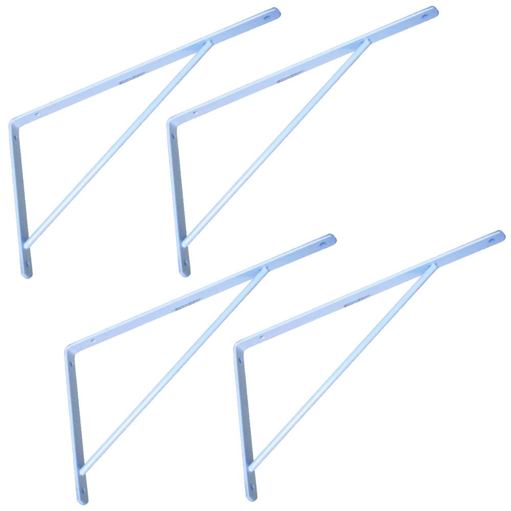 Cantoneira Reforçada Soldada Branca 30 CM Kit com 4 Unidades