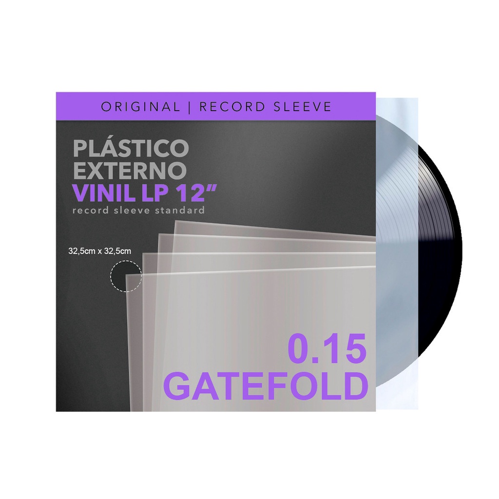 15 Plastico Vinil LP Gatefold semi grosso 0,15 + 15 interno