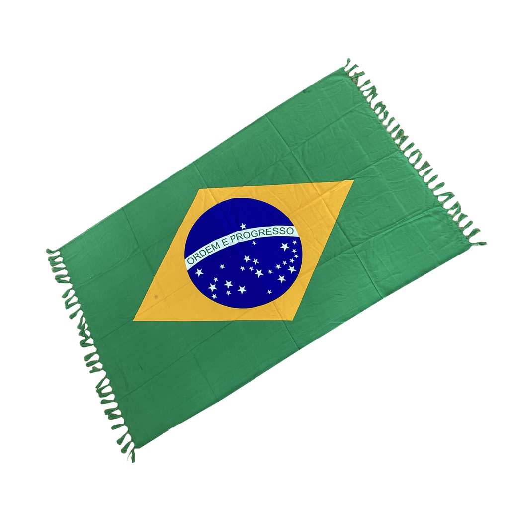 Canga De Praia Bandeira Do Brasil Ordem E Progresso Turista Rio De Janeiro