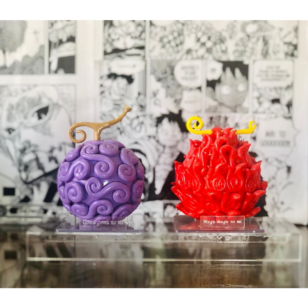 Action Figure Kit 2 Akuma no mi (Gomu Magu) One Piece Anime