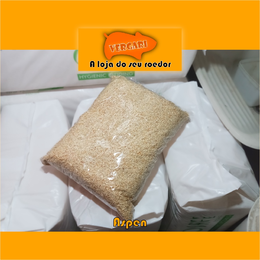 Substrato Aspen Flakes para Hamster Gerbil Twister Roedores Répteis