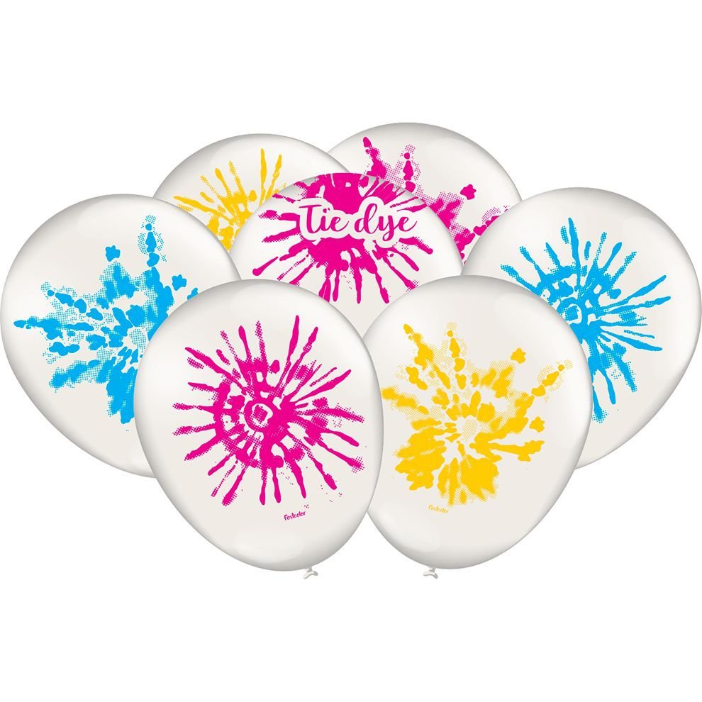 Balão Especial Festa Tie Dye - 25 Unidades - Festcolor - Rizzo Festas - Home & Living