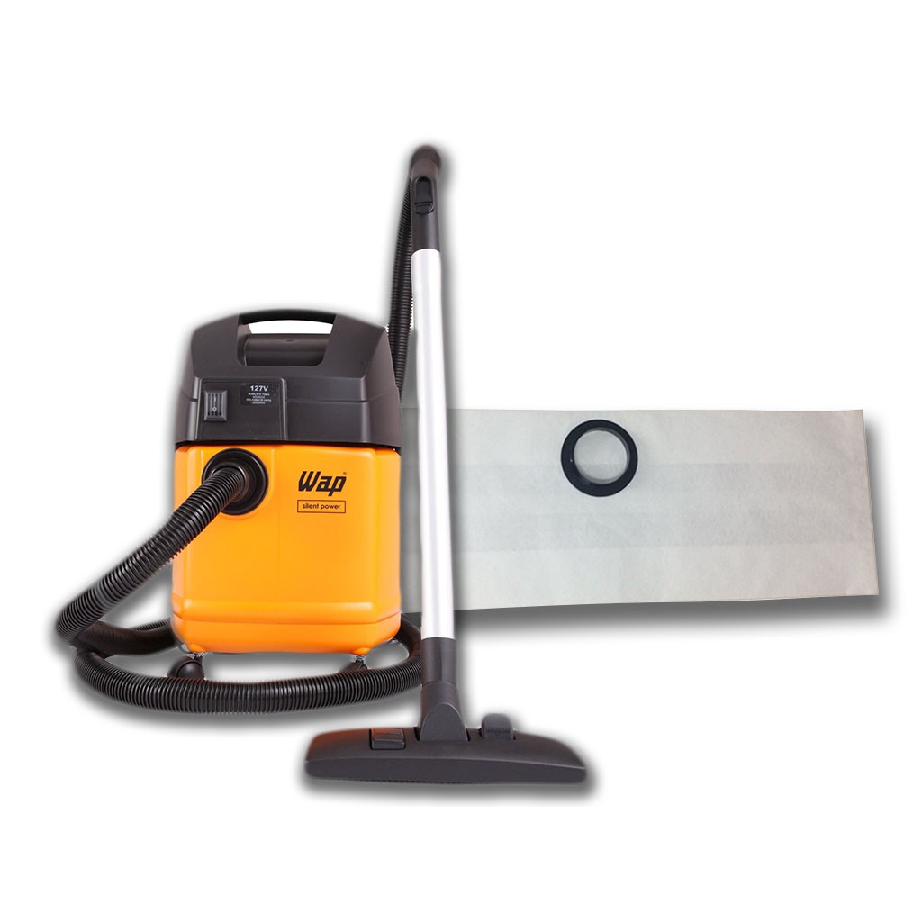 3 Sacos Descartáveis Compatíveis Para Aspirador de Pó WAP Salient Power (Bocal de Encaixe 6,3 cm)