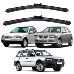Par Palhetas Limpador Para-brisa Silicone Volkswagen Gol Parati Saveiro GIV Kit