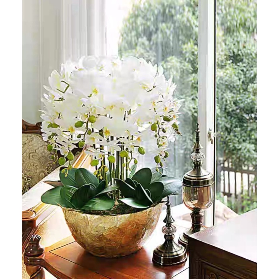 flor de orquidea pequena artificial galho unico com 6 petalas enfeite e  decoracao | Shopee Brasil