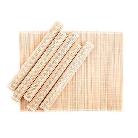 Jogo Americano Mesa Jantar Bambu Decoração P/Cozinha Com 06 Peças 45 x 30 cm