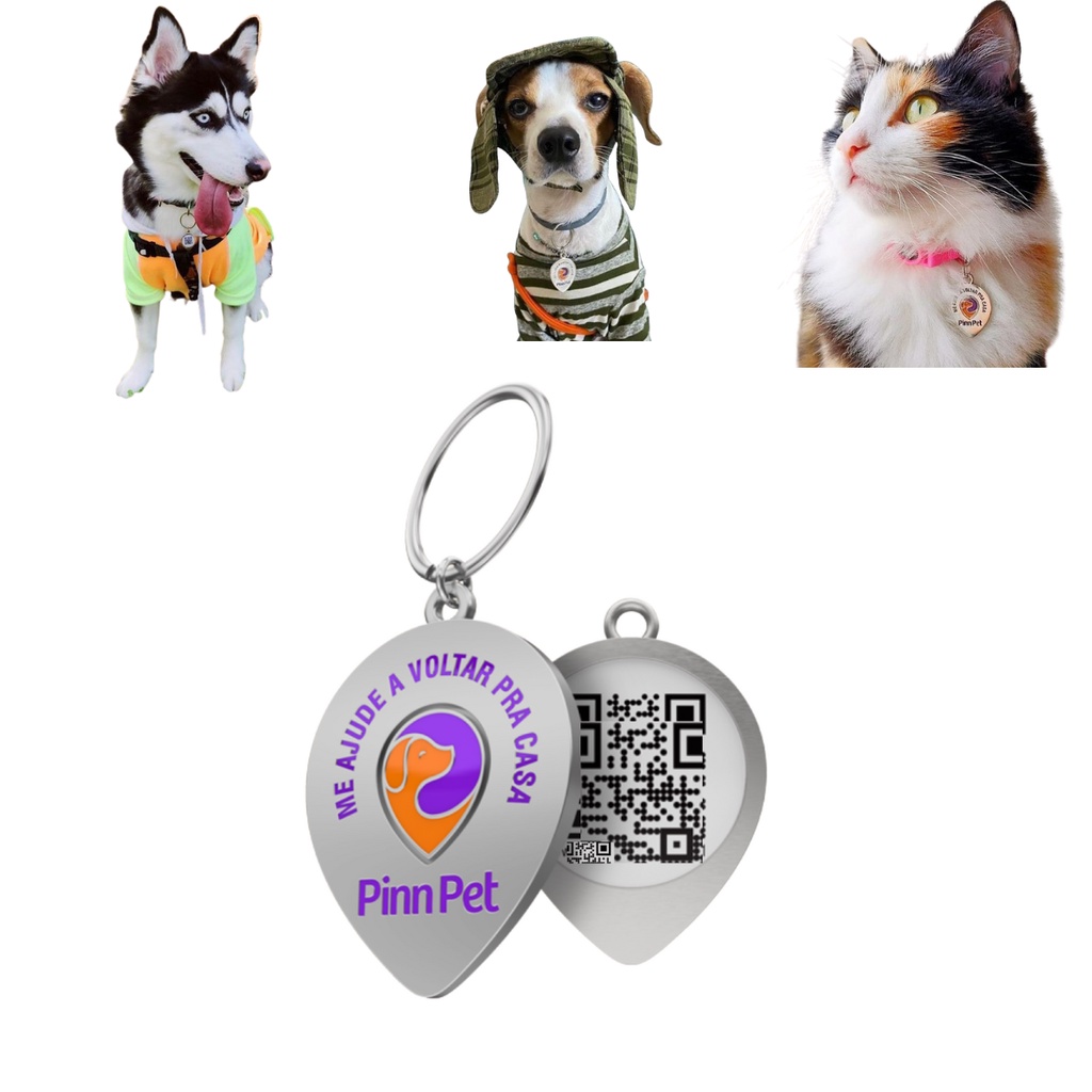 Pingente Localizador Rastreador Coleira Para Pets Caes Gatos ...