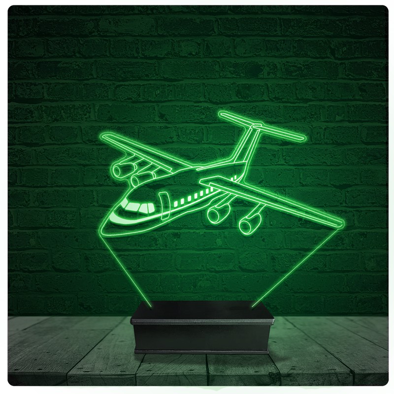 Luminária Abajur Acrílico Led - Jato Embraer Avião 10
