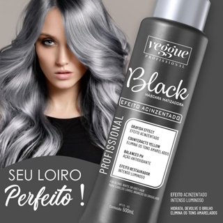Máscara Matizadora Black Efeito Cinza Silver 500ml Veggue em Oferta na Shopee