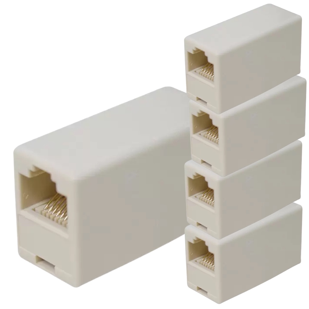 Emenda RJ45 para Cabo de Rede Internet Lan Cat5 Cat5e Cat6 Kit 5 Peças