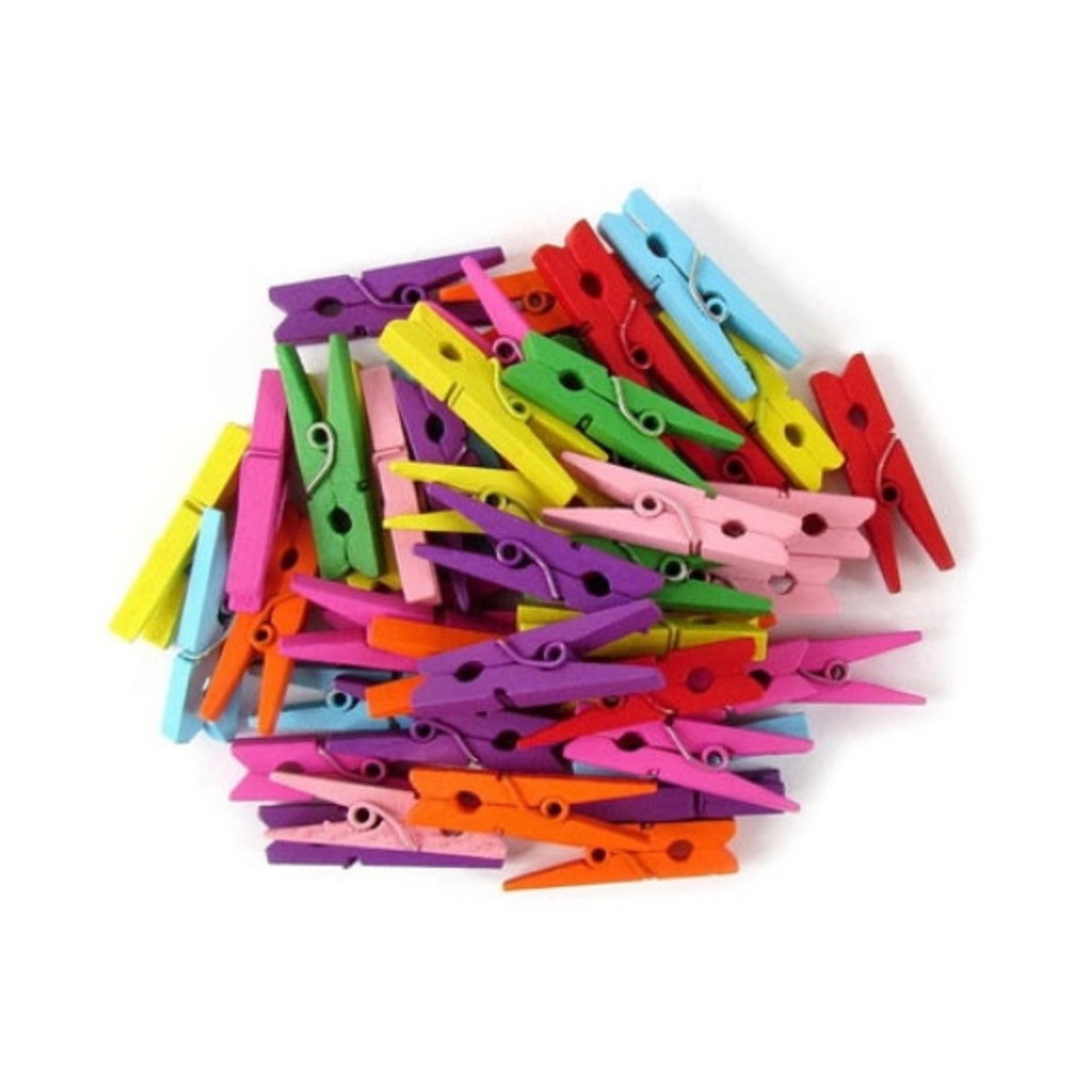 100 mini pregador de madeira 2,5 cm decorativo para fotos ou artesanato