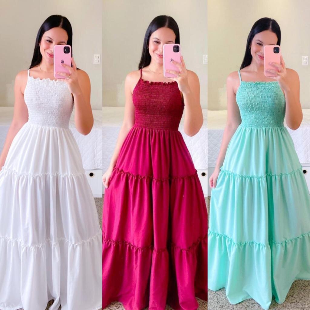 Vestido Longo Lastex de Alcinha Regulavéis 3 Marias Promoção Formatura Casamento