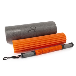Rolo de Massagem 3x1, Rolo de Massagem, Rolo com Ranhuras, Bastão de Massagem, T115, Acte Sports