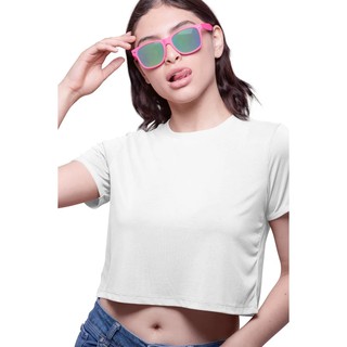 Camiseta Cropped básico tecido 100% algodão PROMOÇÃO