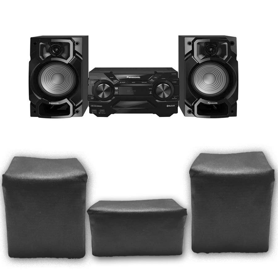 Kit 3 Capas Pra Mini System Panassonic Sc-akx220lb-k Impermeável Preta UV