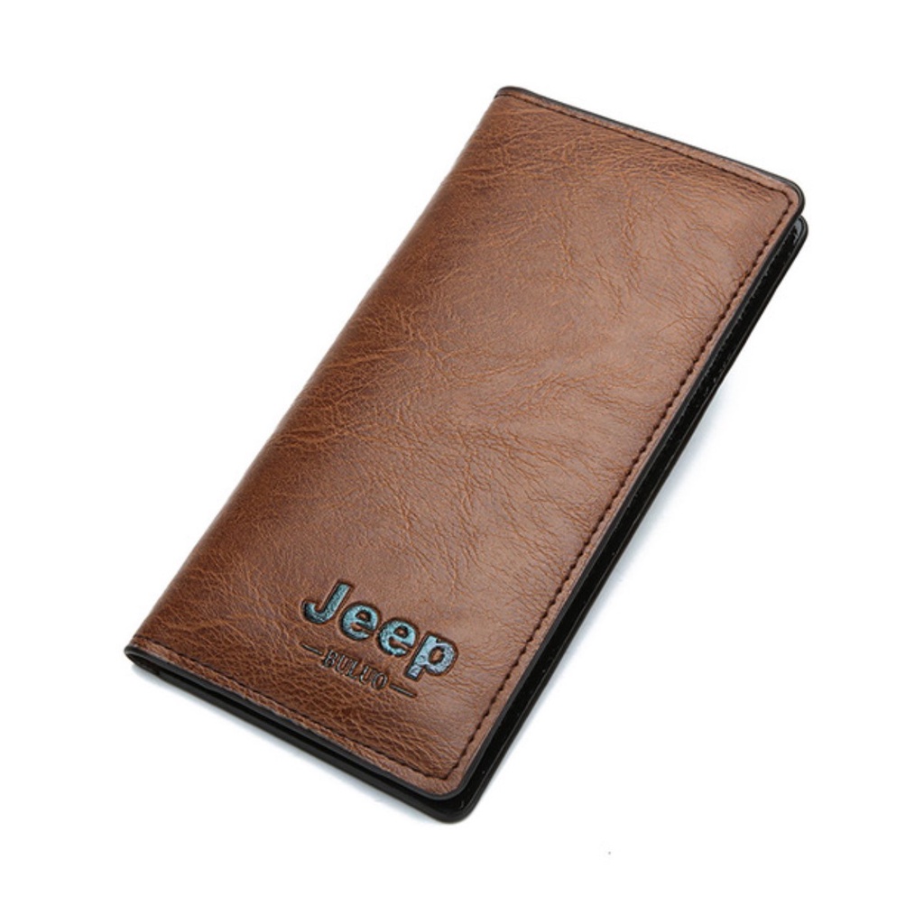 Carteira de Couro Longa Porta Celular Moeda Unissex Jeep