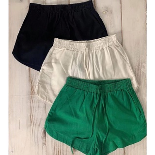 Shorts Feminino de Tecido Linho e Algodão com cordão na cintura e elastico p m g gg varias cores