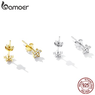 Bamoer Brincos De Prata 925 1 Par Mini Design De Flores Moda Jóias Presentes Para As Mulheres