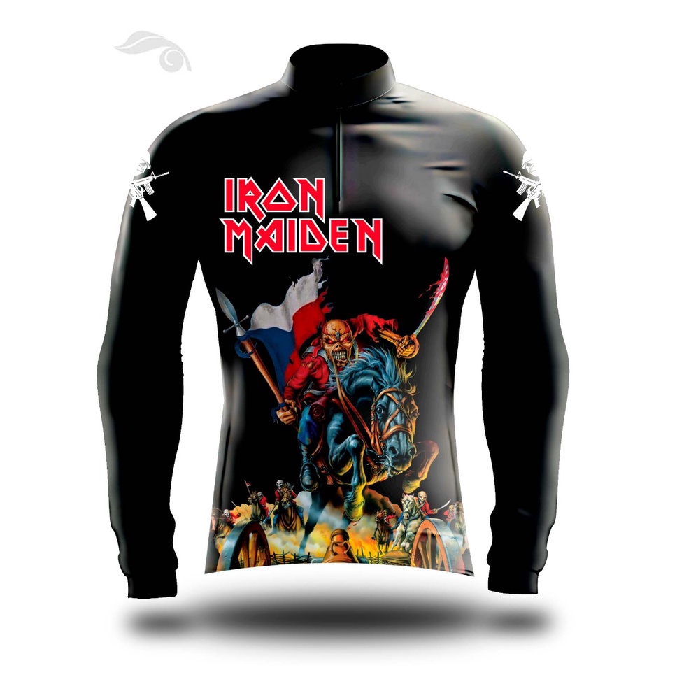 Camisa Roupa Ciclismo Banda Iron Maiden Personalizada ml