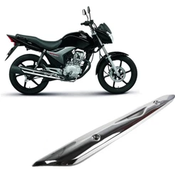 Protetor De Escapamento Cromado Honda Titan 150 2009 Até 2013 Mix Qualidade G76 100144
