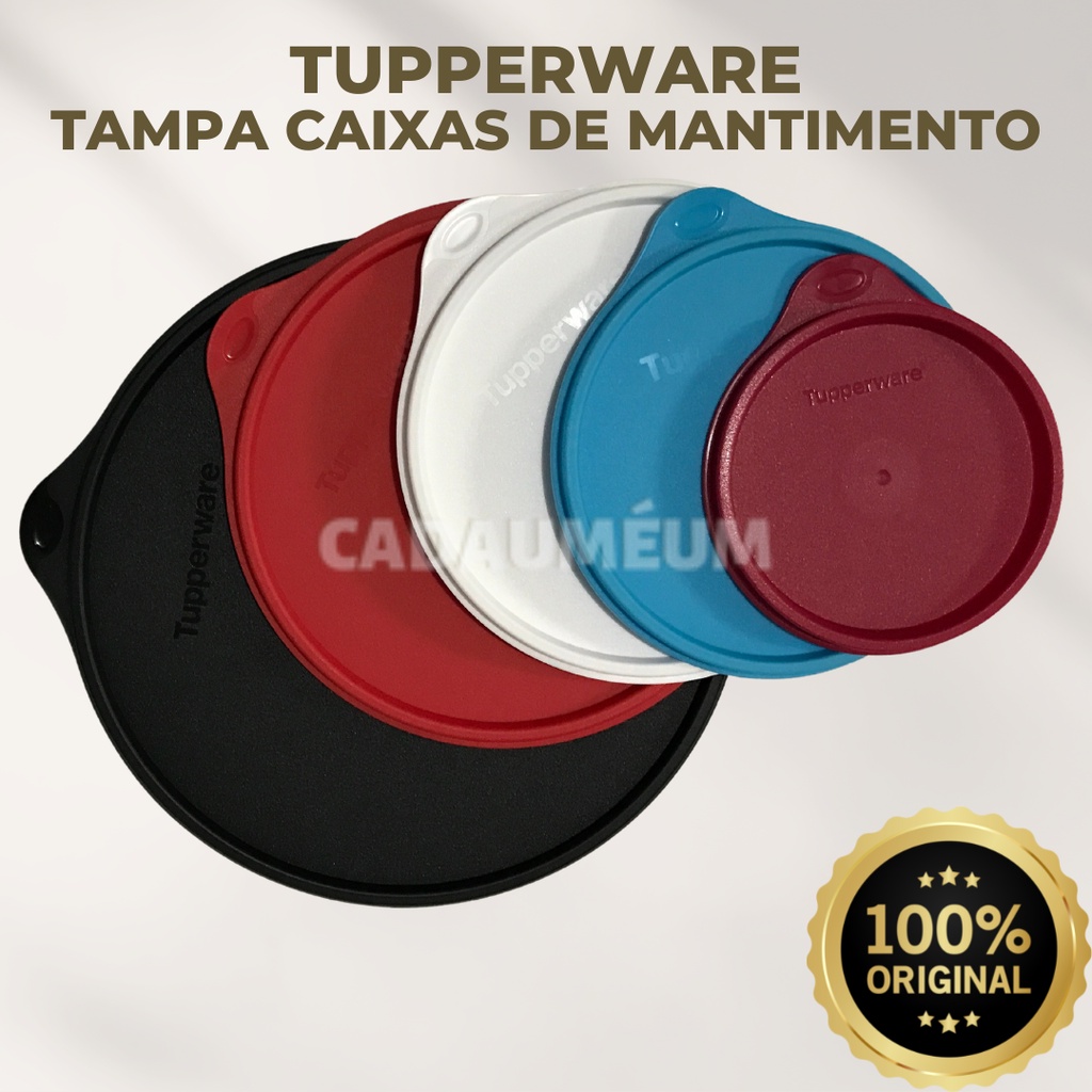 Tampas Tupperware Caixa de Mantimentos Linha Bistrô PB Floral 500ml 1,1L 1,7L 2,4L 5L 6,5L