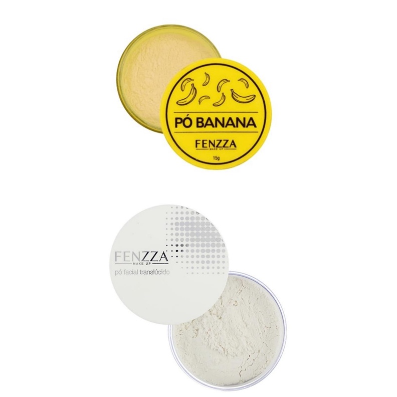 Po Banana Fixador e po facial Translucido Finalizador Fenzza Maquiagem em Oferta na Shopee