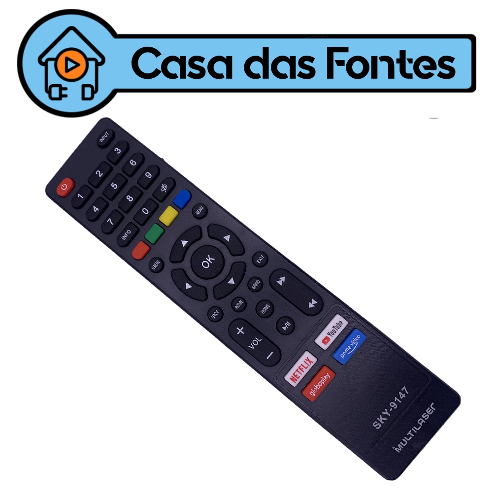 Controle Remoto Tv Multilaser Led Smart 9147