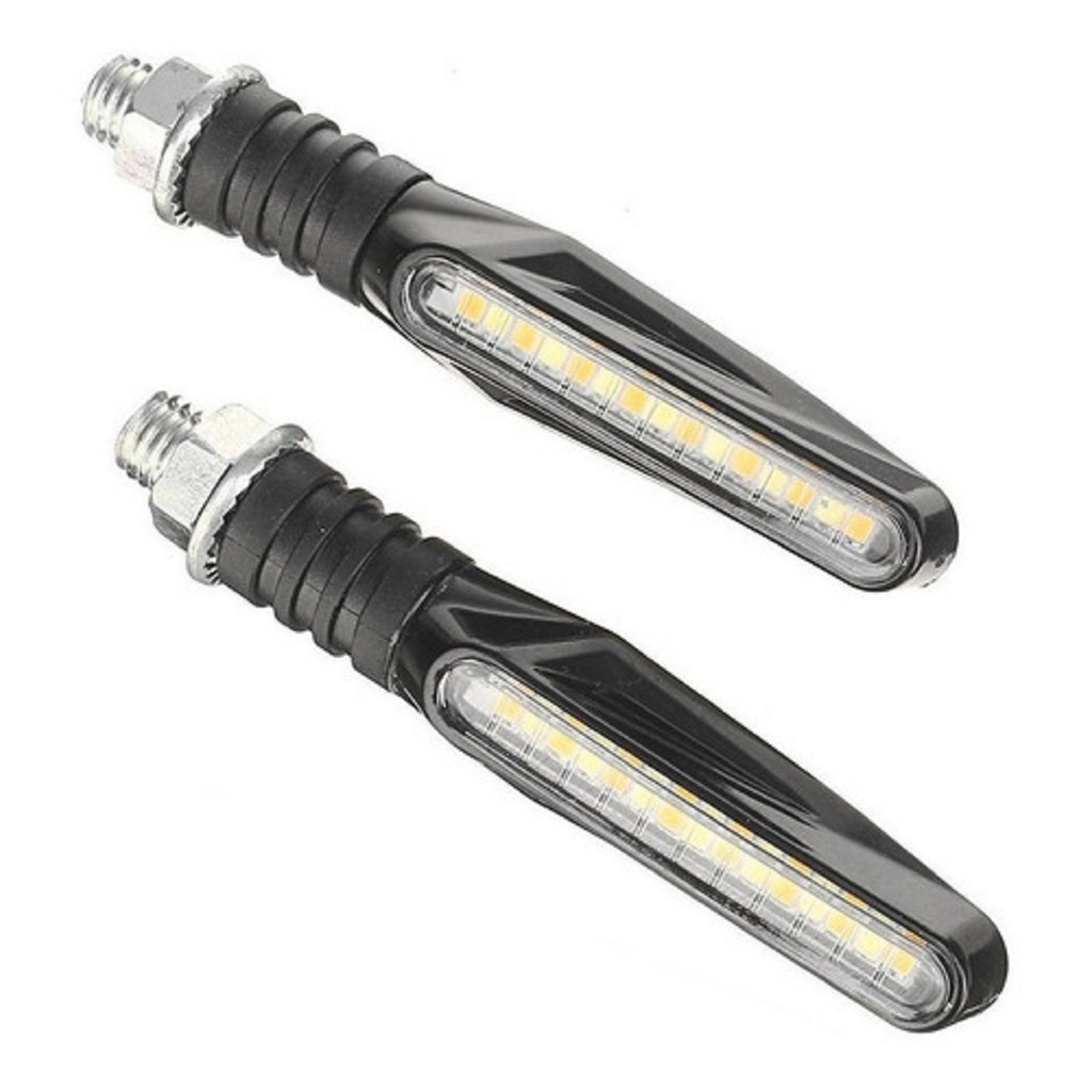 Pisca Sequencial Slim Hornet Xj6 Mt07 Titan Fazer Z800 Preto - Par